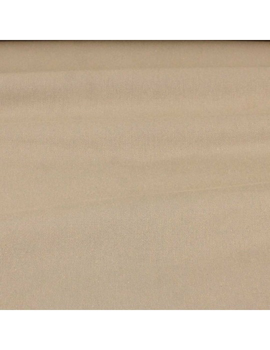Tissu sergé de coton uni taupe