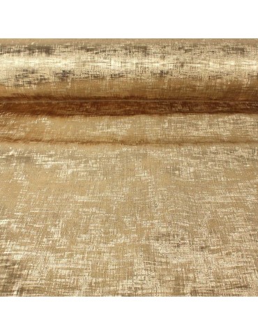 Tissu simili texturé doré