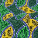 Coupon coton patchwork africain 50 x 50 cm vert