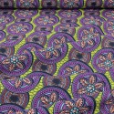 Coupon coton imprimé africain floral 50 x 150 cm vert Coupon coton imprimé africain floral 50 x 150 cm vert