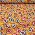 Coupon coton imprimé africain floral 50 x 150 cm orange Coupon coton imprimé africain floral 50 x 150 cm orange