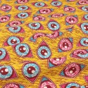 Coupon coton imprimé africain floral 50 x 150 cm orange Coupon coton imprimé africain floral 50 x 150 cm orange