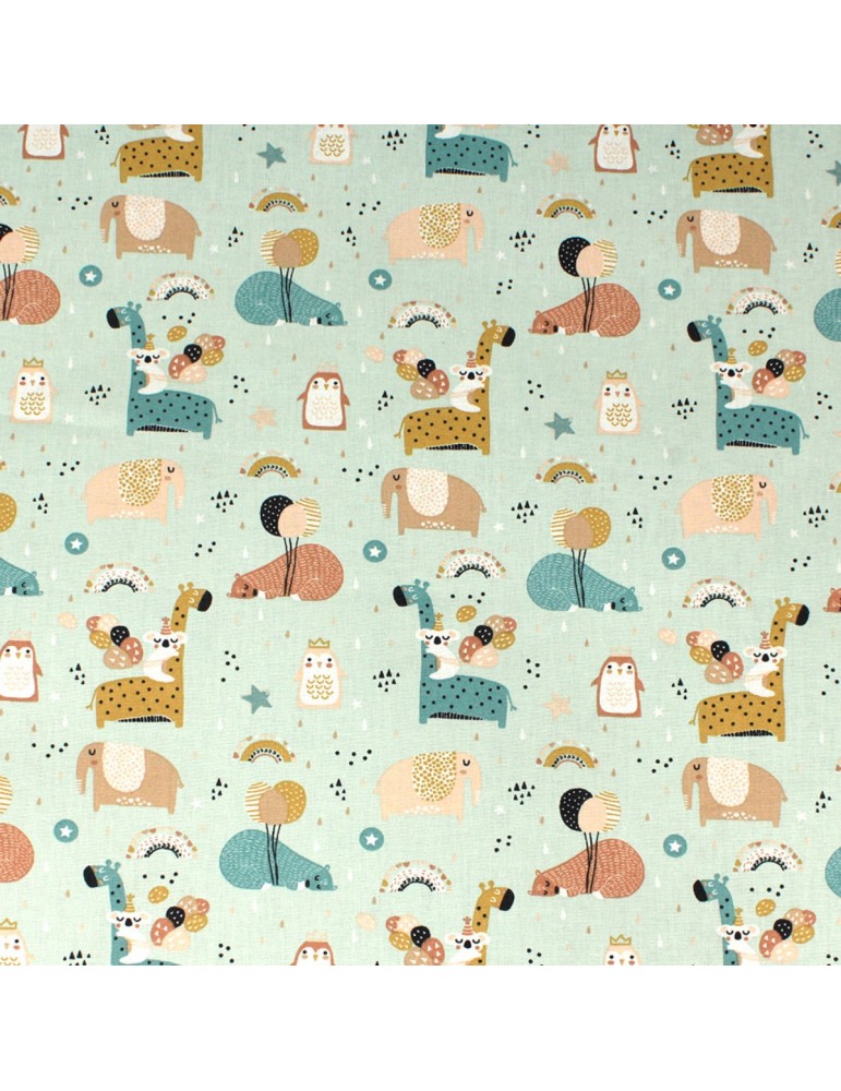 Tissu percale de coton audodo bleu