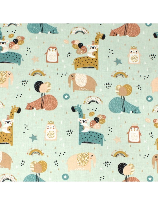 Tissu percale de coton audodo bleu