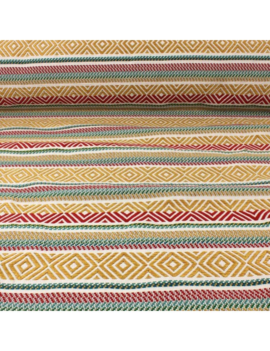Tissu jacquard linving rayure jaune