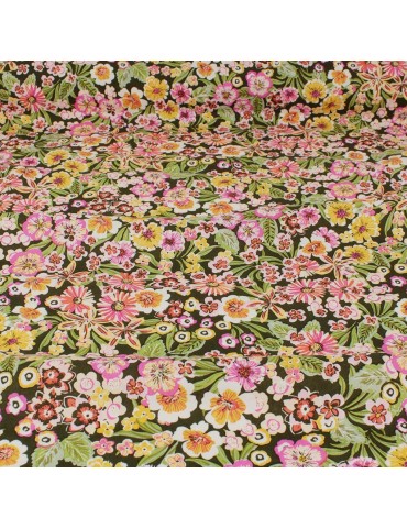 Tissu viscose orphée kaki