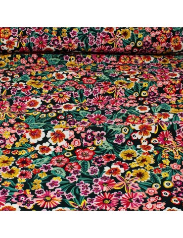 Tissu viscose orphée émeraude