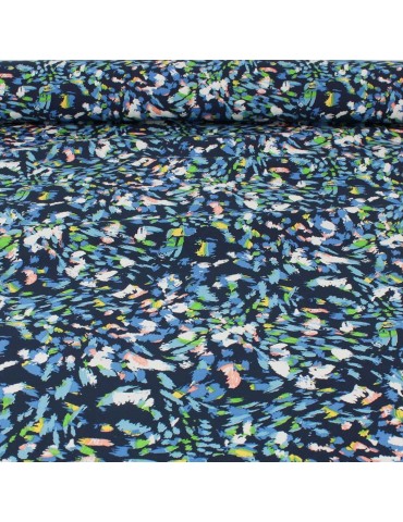 Tissu viscose pinceau marine