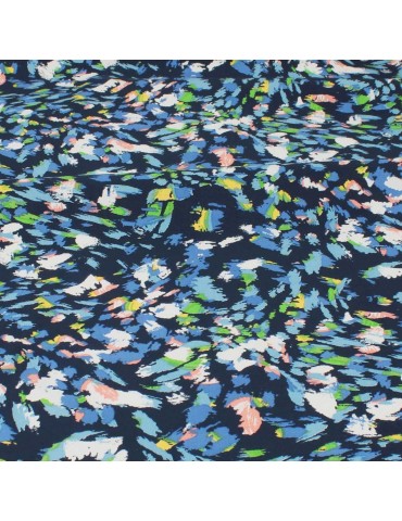Tissu viscose pinceau marine