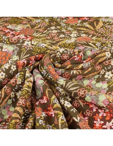 Tissu viscose nara kaki
