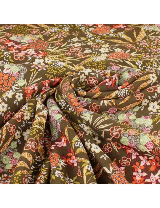 Tissu viscose nara kaki