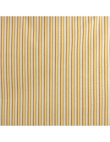 Tissu percale de coton stripe peanut