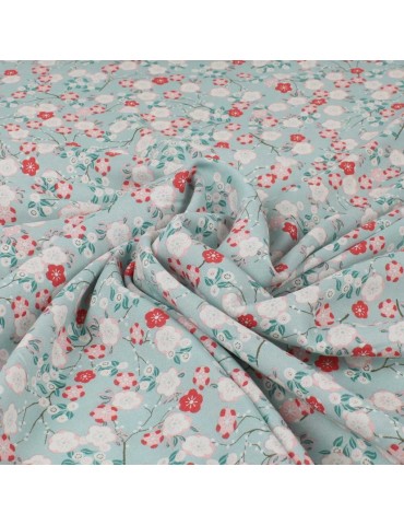 Tissu viscose kohana bleu ciel