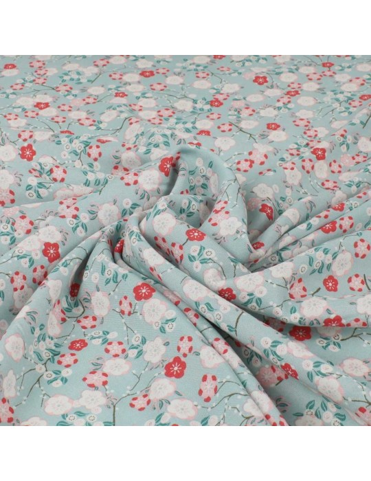 Tissu viscose kohana bleu ciel