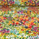 Tissu viscose camomille multicolore