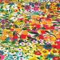 Tissu viscose camomille multicolore