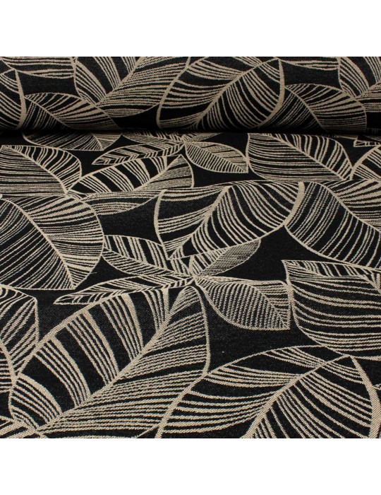 Tissu jacquard Malia noir