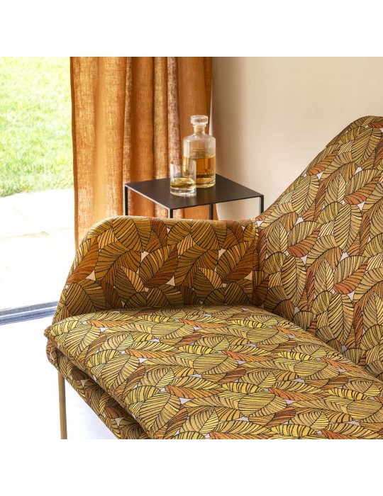 Tissu jacquard zambie doré