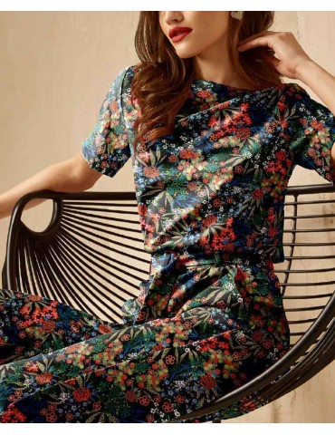 Tissu viscose nara noir
