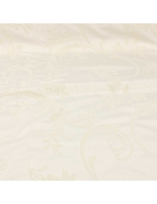 Tissu jacquard Cyane grande largeur écru