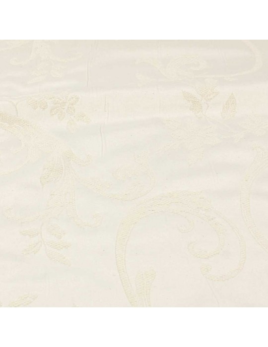 Tissu jacquard Cyane grande largeur écru