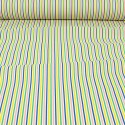 Tissu percale de coton stripe rose
