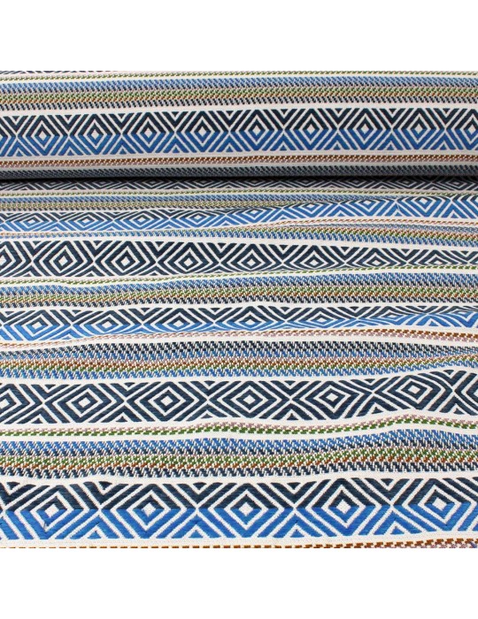 Tissu jacquard linving rayure bleu
