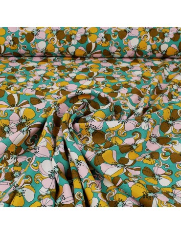 Tissu viscose belinda turquoise