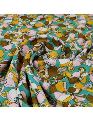 Tissu viscose belinda turquoise
