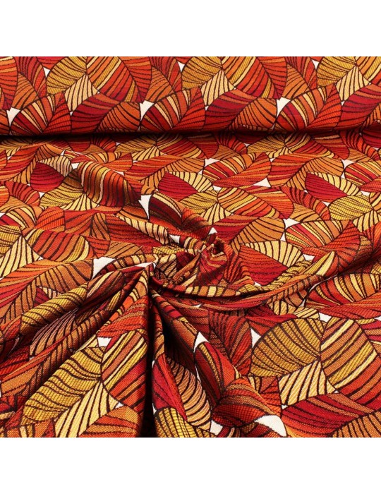 Tissu jacquard zambie roux