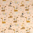 Tissu percale de coton audodo rose