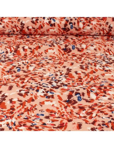 Tissu viscose pinceau terracotta