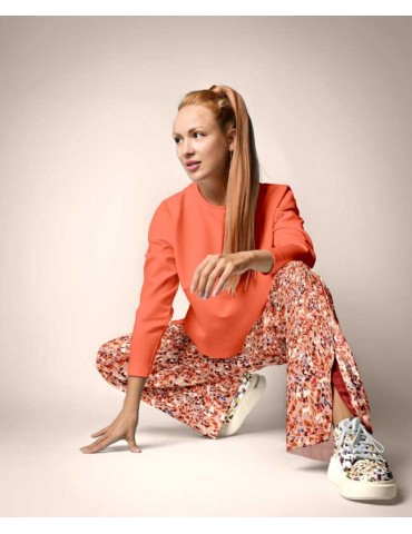 Tissu viscose pinceau terracotta