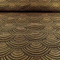 Tissu jacquard or/noir