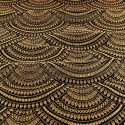 Tissu jacquard or/noir