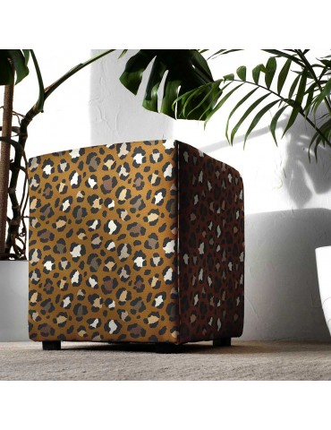 Tissu jacquard cougar cacahuète