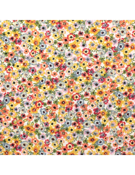 Tissu viscose idylle pêche