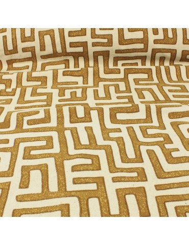 Toile lourde teint ocre