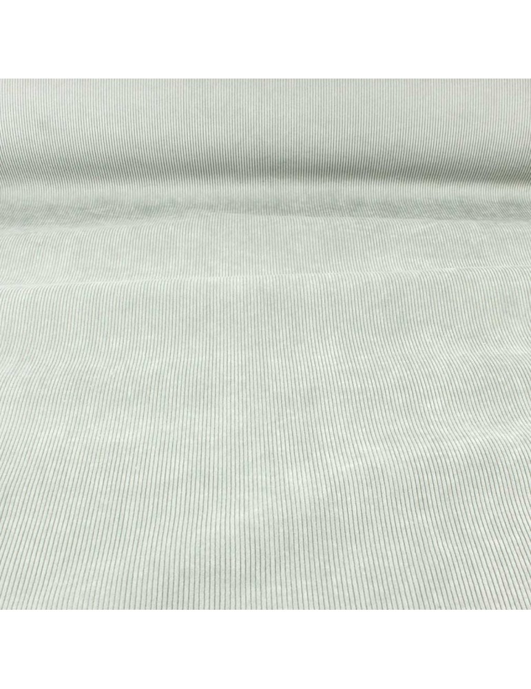 Tissu velours starsky gris perle