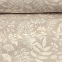 Tissu piqué Végétal beige