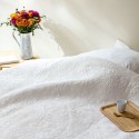 Tissu piqué Végétal beige