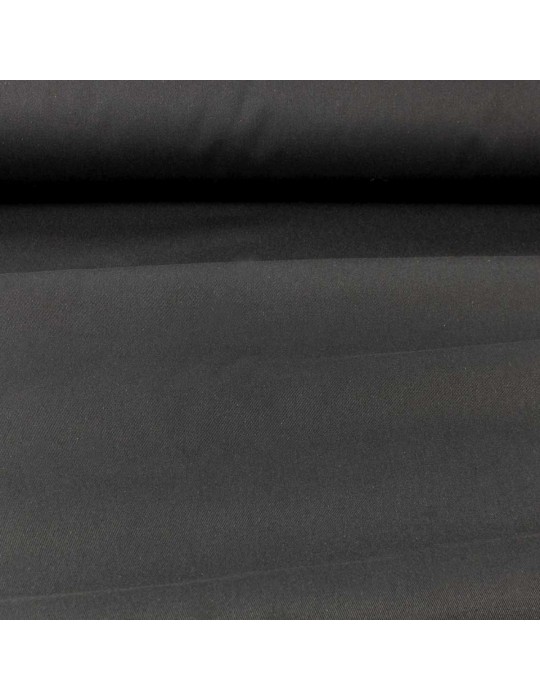 Tissu sergé de coton uni anthracite