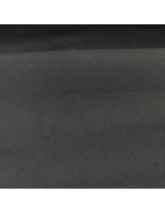 Tissu sergé de coton uni anthracite