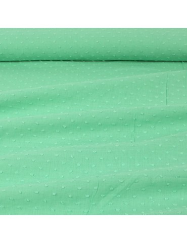 Tissu coton plumetis menthe