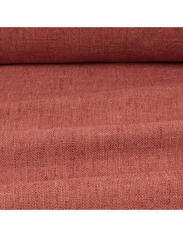 Toile effet lin terra cotta