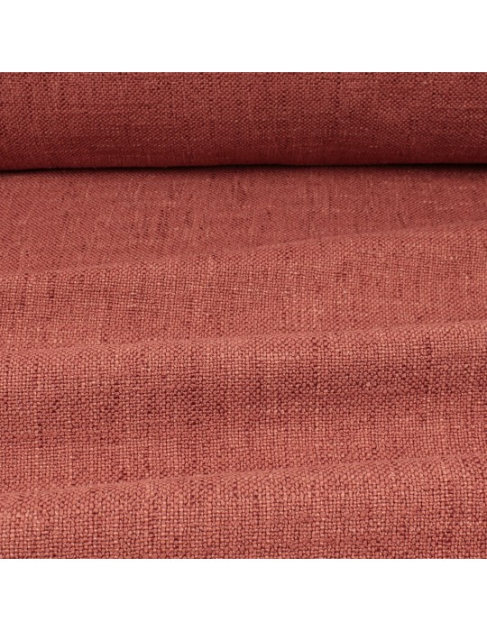 Toile effet lin terra cotta