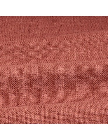 Toile effet lin terra cotta