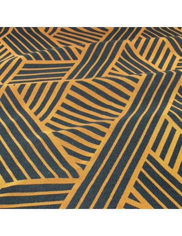 Tissu jacquard géométrique ambre