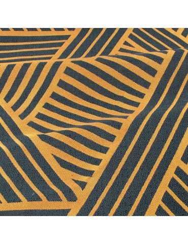 Tissu jacquard géométrique ambre
