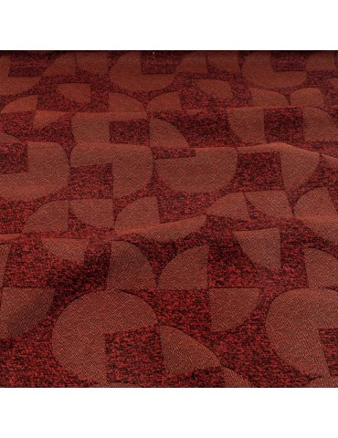 Tissu jacquard chenille terracotta